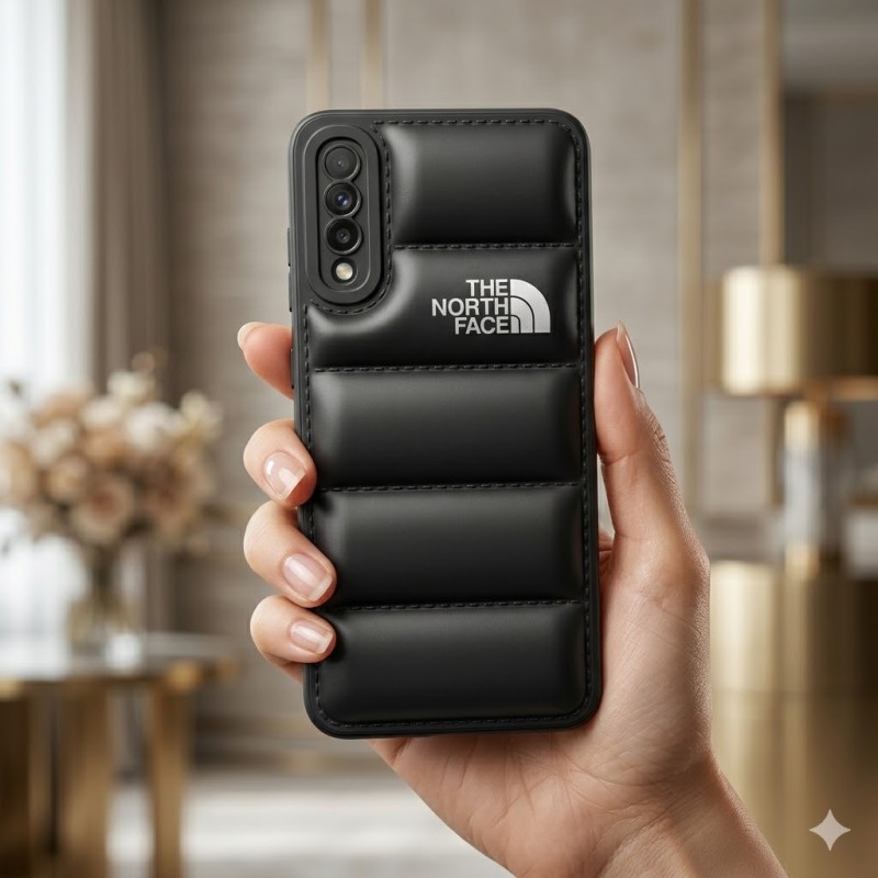 قاب سامسونگ Galaxy A70 / A70S مدل پافر طرح‌دار  ( The North Face ) - مشکی