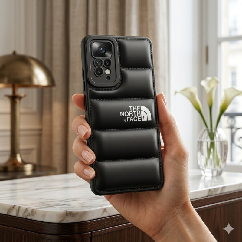 قاب شیائومی Note 11 Pro 4G / Note 11 Pro 5G / Note 12 Pro 4G مدل پافر طرح‌دار ( The North Face )