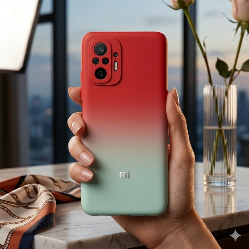 کاور موبایل شیائومی Note 10S 4G / Note 10 4G مدل سیلیکونی دو رنگ ( داخل مخمل ) - کد 101