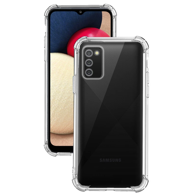 کاور مدل ژله ای کپسول دار ( محافظ لنز دار ) مناسب برای گوشی موبایل سامسونگ Galaxy A03S / M02S / A02S