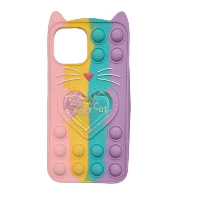 کاور طرح پاپتی مدل فیجت گربه مناسب برای گوشی موبایل اپل Iphone 12 Pro Max