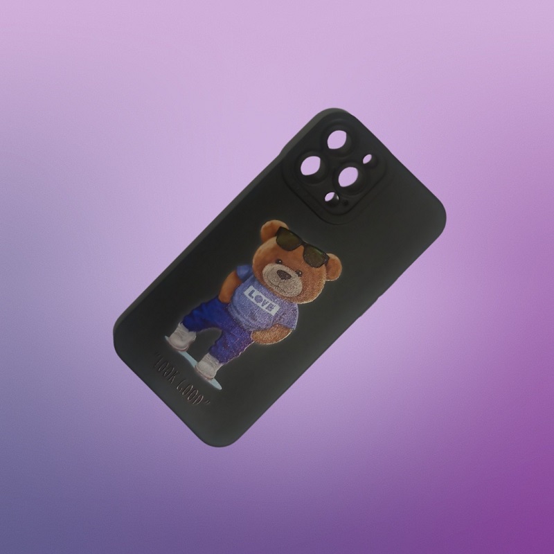 کاور مدل سیلیکونی طرحدار ( داخل مخمل ) مناسب برای گوشی موبایل اپل iphone 13 pro max