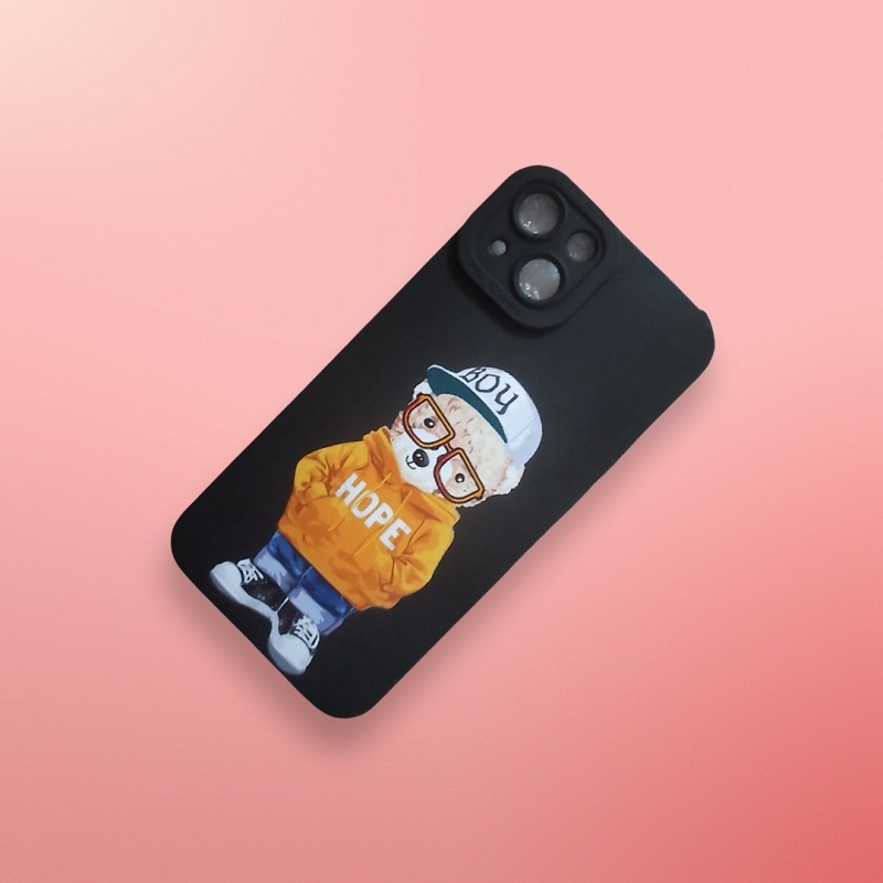 کاور تیک لایف مدل سیلیکونی طرحدار ( داخل مخمل ) مناسب برای گوشی موبایل اپل iphone 13