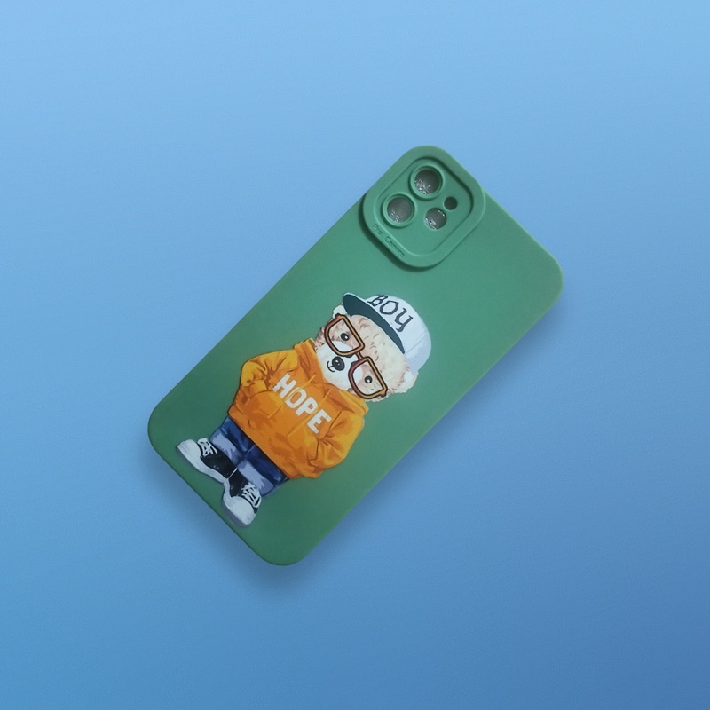 کاور مدل سیلیکونی طرحدار ( داخل مخمل ) مناسب برای گوشی موبایل اپل Iphone 11