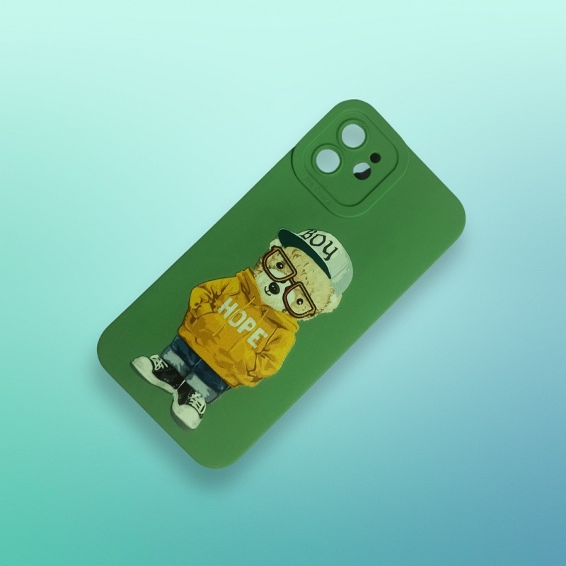 کاور مدل سیلیکونی طرحدار ( داخل مخمل ) مناسب برای گوشی موبایل اپل Iphone 12