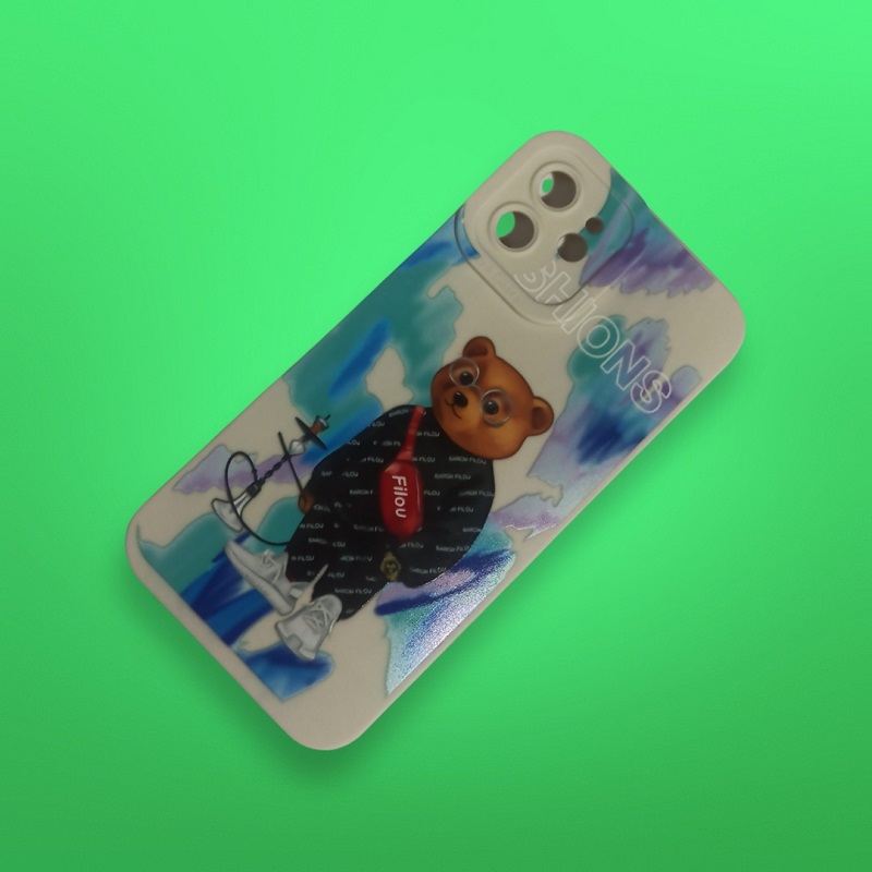 کاور مدل سیلیکونی طرحدار ( داخل مخمل ) مناسب برای گوشی موبایل اپل Iphone 12