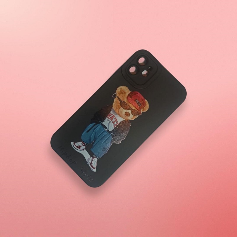 کاور مدل سیلیکونی طرحدار ( داخل مخمل ) مناسب برای گوشی موبایل اپل iphone 13 pro