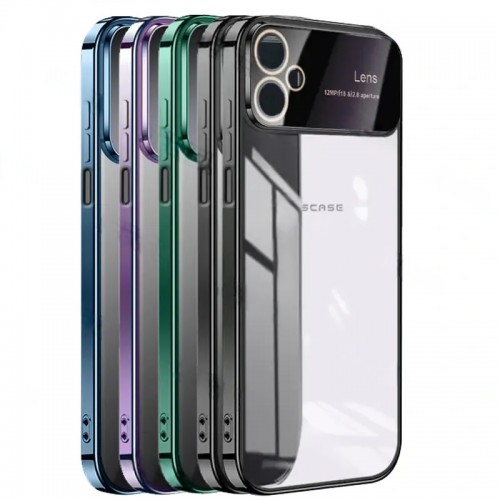 کاور مدل الکترو لنز شفاف مناسب برای گوشی موبایل سامسونگ Galaxy A04E