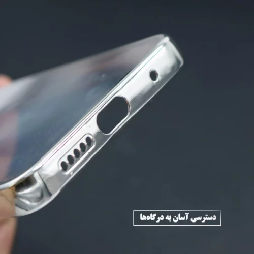 کاور مدل الکترو لنز شفاف مناسب برای گوشی موبایل شیائومی Note 12 4G رنگ نقره ای با بهترین کیفیت و بهترین قیمت