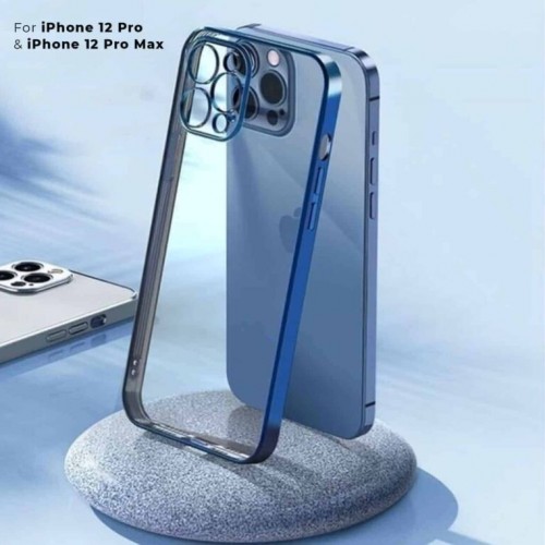 کاور مدل شفاف دور رنگی مناسب برای گوشی موبایل اپل  Iphone 12