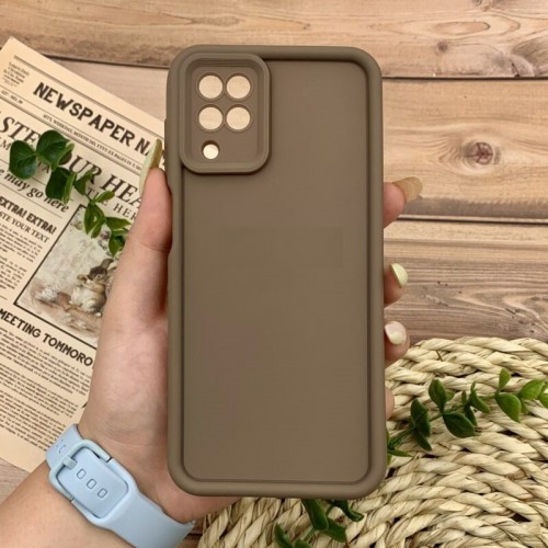 کاور مدل سولید Solid مناسب برای گوشی موبایل سامسونگ Galaxy A12 4G /M12 / F12 رنگ قهوه ای  با بهترین کیفیت و بهترین قیمت