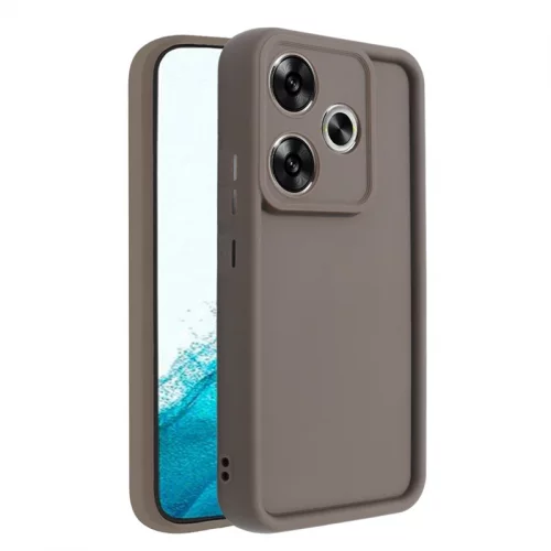 کاور مدل سولید Solid مناسب برای گوشی موبایل شیائومی شیائومی Poco F6 رنگ قهوه ای با بهترین کیفیت و بهترین قیمت