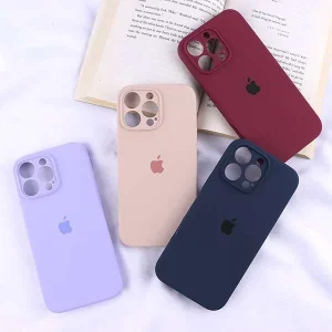 کاور مدل سیلیکونی محاف لنز دار  ( داخل مخمل ) مناسب برای گوشی موبایل اپل Iphone 13 Pro
