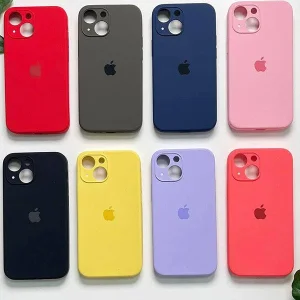 کاور مدل سیلیکونی محافظ لنز دار  ( داخل مخمل ) مناسب برای گوشی موبایل اپل Iphone 13 Mini