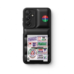 قاب پافر طرح‌دار سامسونگ Galaxy A25 رنگ مشکی