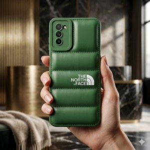 قاب سامسونگ Galaxy A03S / M02S / A02S مدل پافر طرح‌دار  ( The North Face ) - سبز