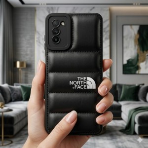 قاب سامسونگ Galaxy A03S / M02S / A02S مدل پافر طرح‌دار  ( The North Face ) - مشکی