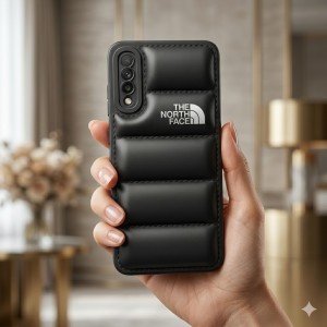 قاب سامسونگ Galaxy A70 / A70S مدل پافر طرح‌دار  ( The North Face ) - مشکی