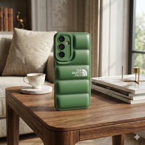 قاب سامسونگ Galaxy A70 / A70S مدل پافر طرح‌دار  ( The North Face ) - مشکی