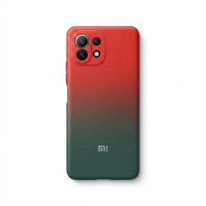 کاور مدل سیلیکونی دو رنگ ( داخل مخمل ) مناسب برای گوشی موبایل شیائومی MI 11 Lite