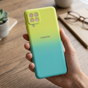 کاور موبایل سامسونگ Galaxy M32 4G / A22 4G مدل سیلیکونی دو رنگ ( داخل مخمل ) - کد 103