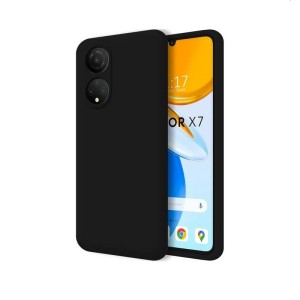 کاور مدل سیلیکونی ( داخل مخمل ) مناسب برای گوشی موبایل هوآوی مشکی Honor X7