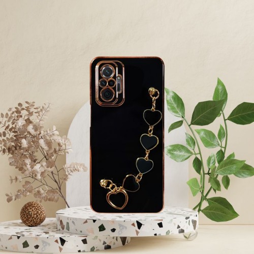 قاب مدل MyCase آویز دار قلبی مناسب برای گوشی موبایل شیائومی Note 10 4G رنگ مشکی با بهترین کیفیت و بهترین قیمت