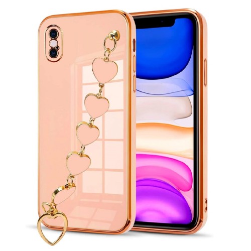 قیمت کاور تیک لایف مدل MyCase آویز دار قلبی مناسب برای گوشی موبایل اپل Iphone X رنگ ورتی با بهترین کیفیت و بهترین قیمت