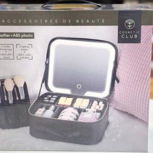 کیف لوازم آرایش آینه دار با LED مدل cosmetic