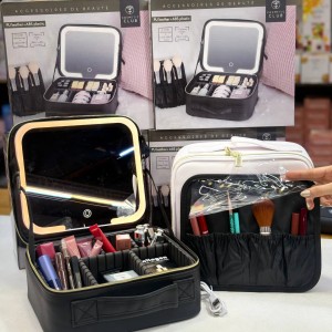 کیف لوازم آرایش آینه دار با LED مدل cosmetic
