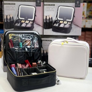 کیف لوازم آرایش آینه دار با LED مدل cosmetic