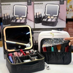 کیف لوازم آرایش آینه دار با LED مدل cosmetic