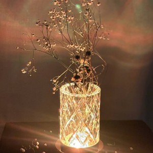 گلدان طرح کریستال مولتی کالر مدل LT_137