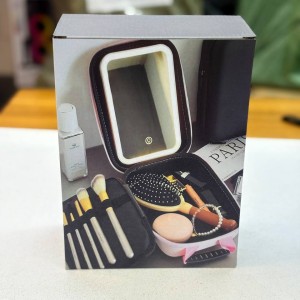 کیف لوازم آرایش آینه دار با LED مدل cosmetic