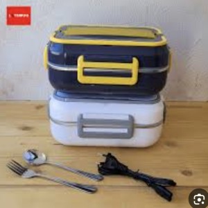 ظرف غذای برقی مدل GS-M-DFH-238598 به همراه قاشق و چنگال