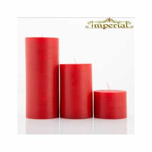 شمع ست استوانه ای متالیک رنگ قرمز