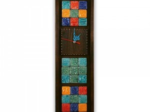 ساعت دیواری بیست هفت خشت سفالی 15*50