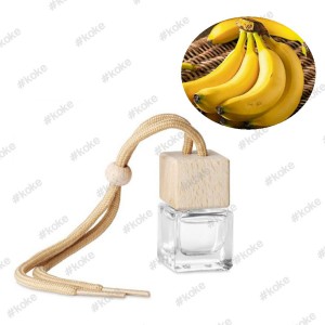 خوشبو کننده رایحه موز مدل آویزی طرح مکعب (برند کوکه)