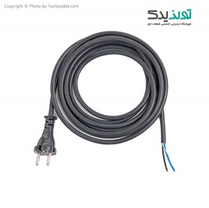 کابل نخ دار استاندارد برق 4 متری فرز آهنگری و سنگبری مدل 2*1.5 مس