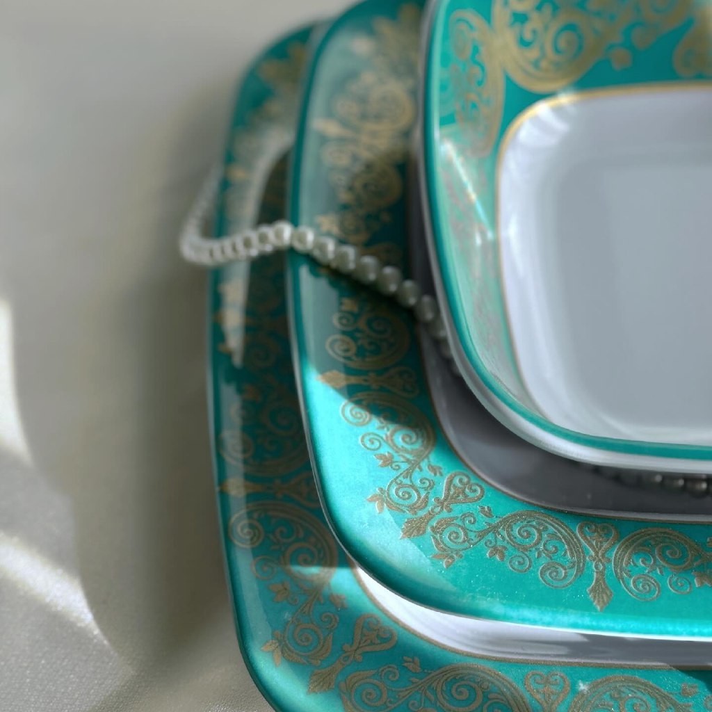 سرویس ۵۴ پارچه ده نفره چهارگوش |طرح فیروزه | تورزن