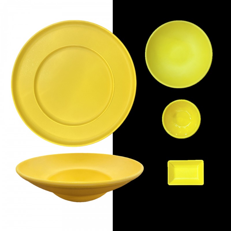 سرویس ۶ پارچه مات زرد تورزن.