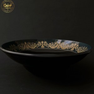 کاسه سالاد سزار فیروزه مشکی | قطر ۲۵ ارتفاع ۸ سانت| تورزن.