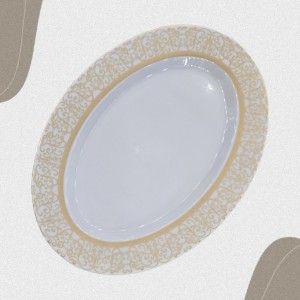 دیس بیضی متوسط | ترمه سفید |تورزن