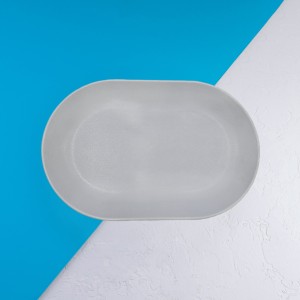 پلیت بیضی بدون لبه  | ۳۳*۲۳ سانت | طوسی | تورزن‌