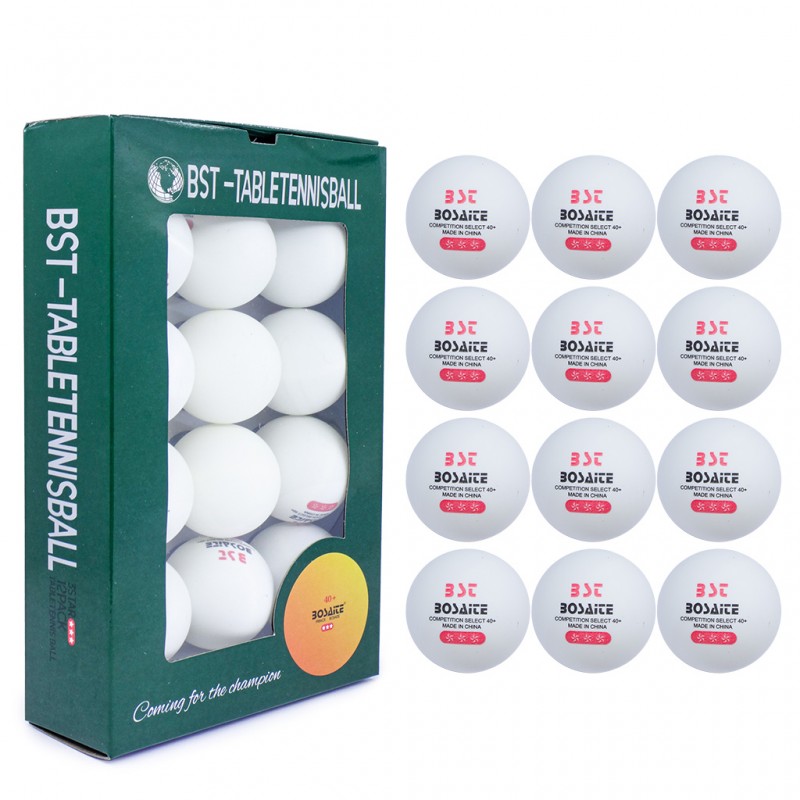 توپ پینگ پنگ بوسایتی مدل سه ستاره BST-12 بسته 12 عددی