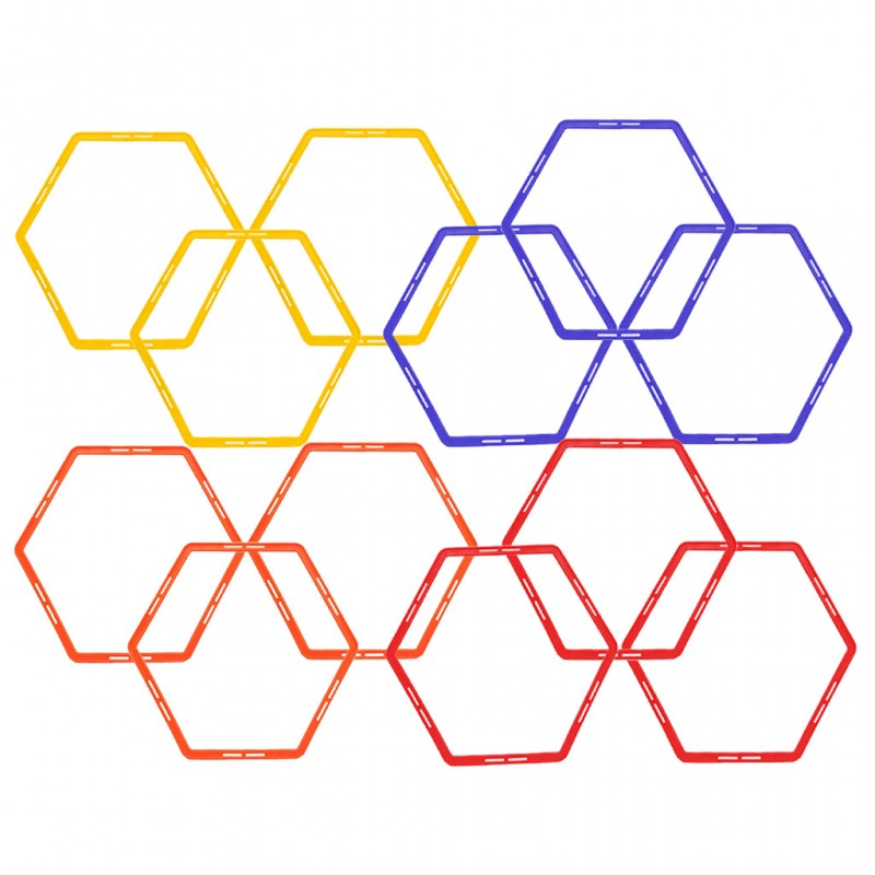 ست شش ضلعی چابکی مدل Hexagon Agility Grid بسته 12 عددی