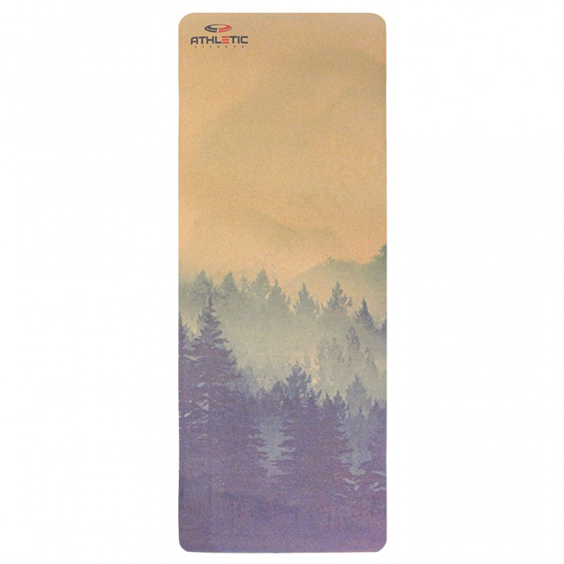 زیرانداز یوگا چوب پنبه ای اتلتیک مدل طرحدار Cork Designed Yoga Mat ضخامت 6 میلی متر