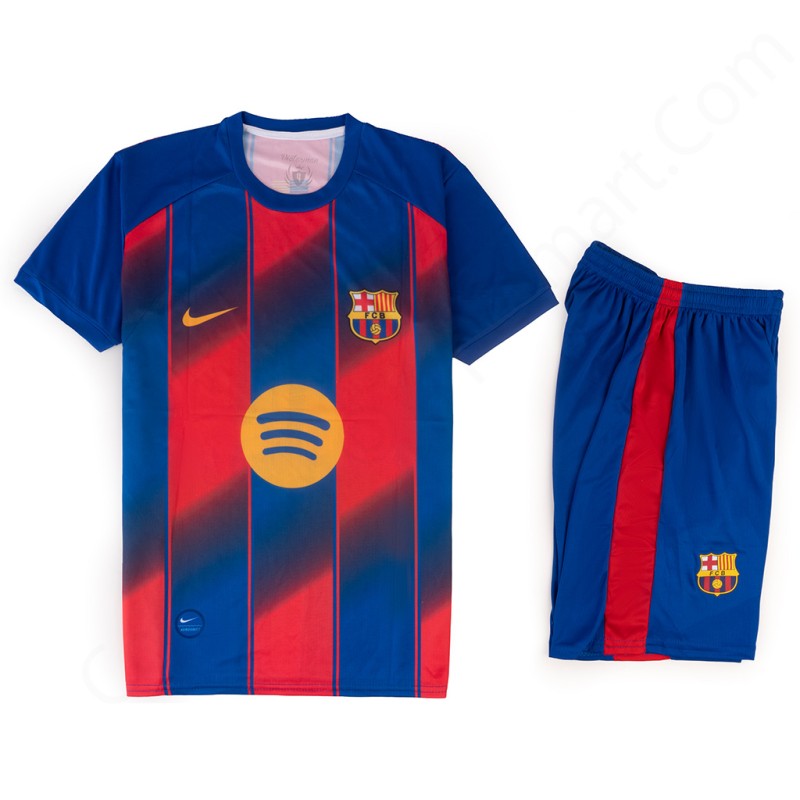 کیت پیراهن و شورت ورزشی تیم بارسلونا مدل BARCA-2026