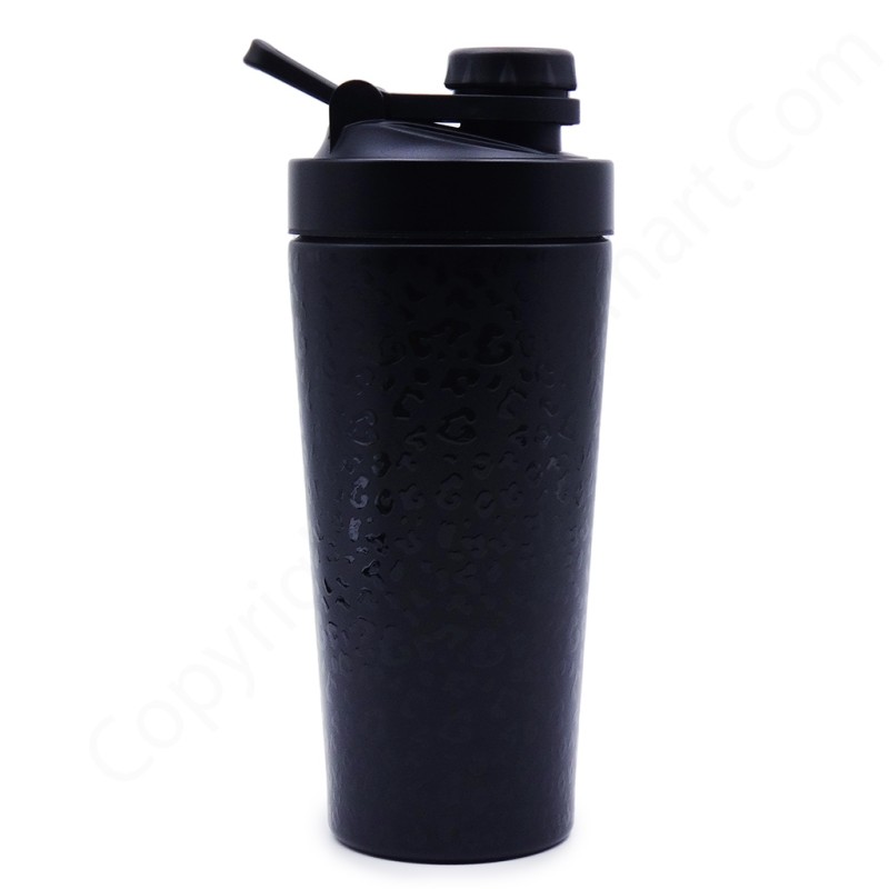 شیکر بدنسازی فلزی اسپرت پلاس مدل رنگ چرمی  SPL-750 حجم 0.75 لیتر