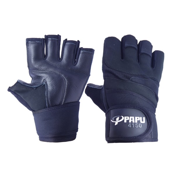 دستکش بدنسازی پاپو مدل کف چرم P-4150